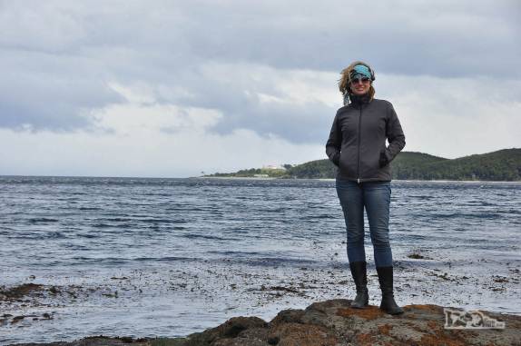 Extremo sul do Chile e da América, farol de San Isidro ao fundo, região de Punta Arenas
